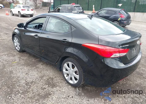 2013 Hyundai Elantra Limited z USA, uszkodzony, nr VIN 5NPDH4AE5DH211117